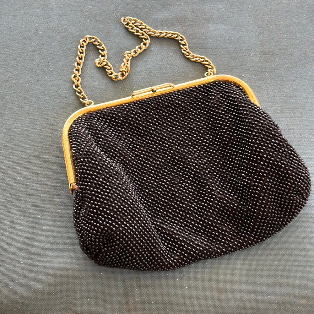 Black bubble bead bag